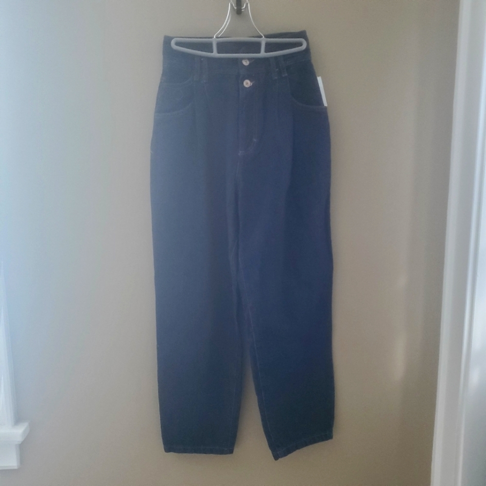 Zara high waisted tapered mom jeans